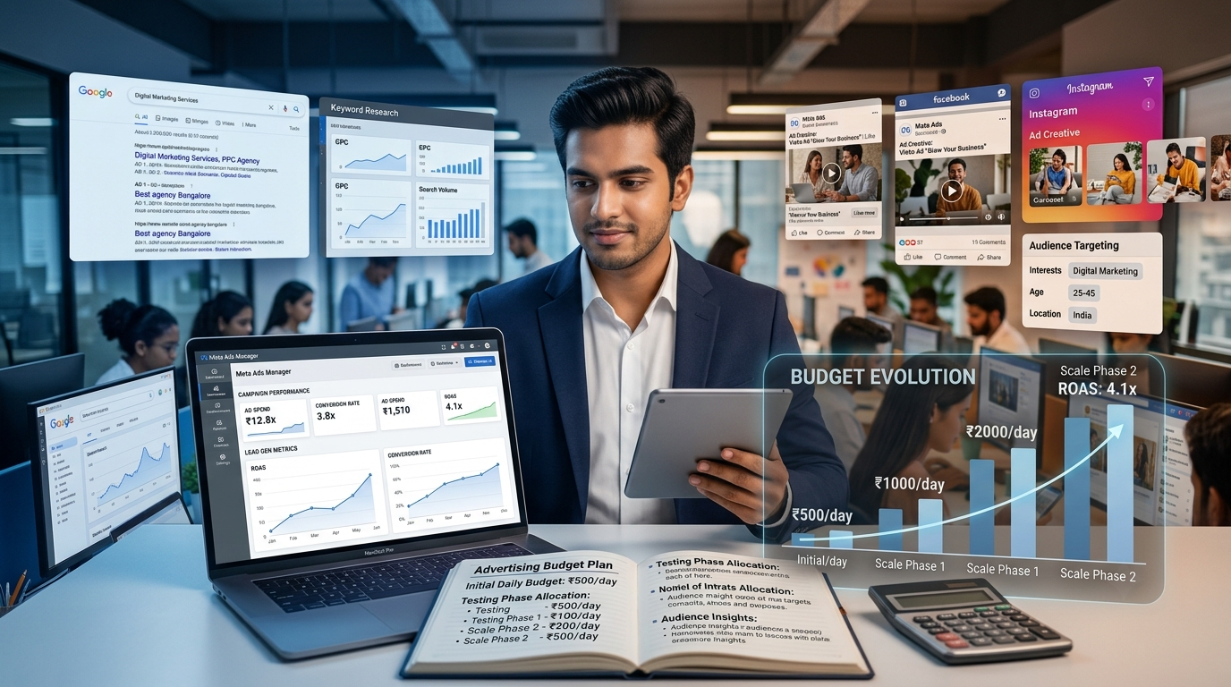 Meta Ads on ₹500 a Day: How to Plan It and Scale Up Gradually
